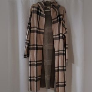 PRICE DROP!MAX STUDIO Women's Long Cardigan Sweater Coat Open front Plus  Hooded